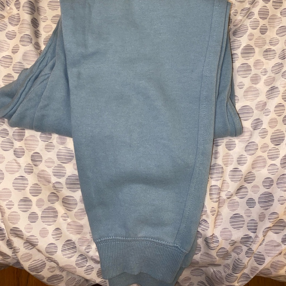 Light blue fleece joggers